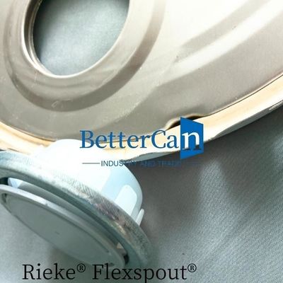 Accessoires de seau en fer blanc de 300 mm Couvercle métallique de 0,38 mm avec bouchon Rieke Flexspout Pour seau métallique de 20 litres