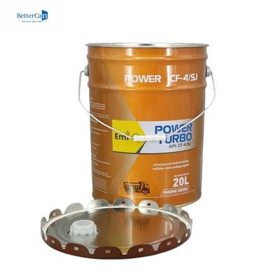 Impression de boîtes d' étain coniques de 15 litres avec couvercle de boîtier à fleurs de 18 litres