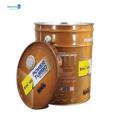 Impression de boîtes d' étain coniques de 15 litres avec couvercle de boîtier à fleurs de 18 litres