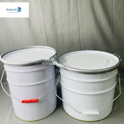 10 litres de seau en métal avec couvercle 2.2 gallons emballage liquide boîte recouverte vide