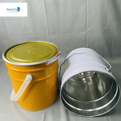 Durabilité élevée 5 litres boîte d'étain avec couvercle joints en caoutchouc conteneur industriel emballage en étain avec anneau de verrouillage