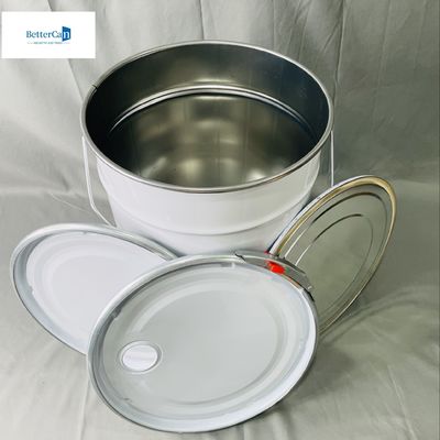 10 litres de seau en métal avec couvercle 2.2 gallons emballage liquide boîte recouverte vide
