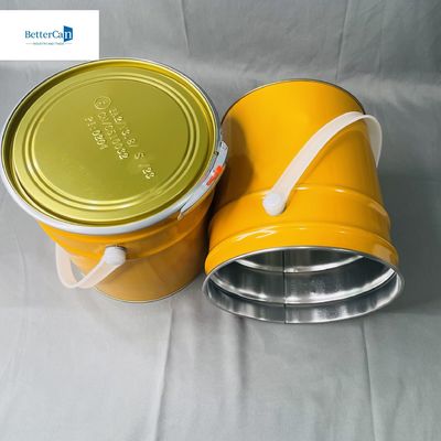 Durabilité élevée 5 litres boîte d'étain avec couvercle joints en caoutchouc conteneur industriel emballage en étain avec anneau de verrouillage