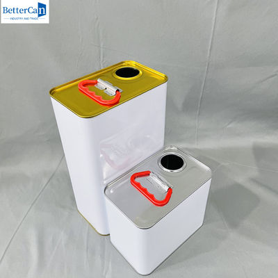 Boîtes d' étain de peinture vides de 5L Boîtes d' étain rectangulaires de peinture petites
