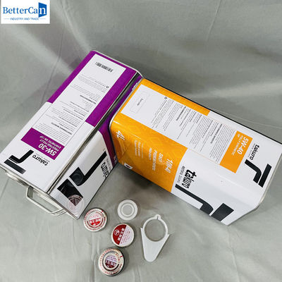 Manche métallique d'huile moteur 4 litres boîtes d'étain vides avec un bouchon métallique ODM 1 gallon Package