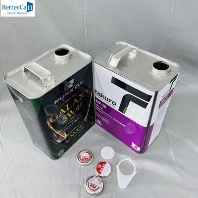1 gallon d'huile de moteur en métal boîtes d'étain avec poignée de métal d'huile de moteur bouchon scellé