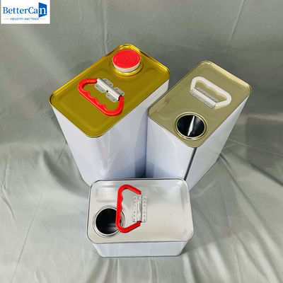 250 ml de matériau d'emballage de peinture 5 litres de boîtes métalliques avec capot en plastique